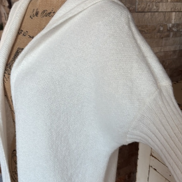 Simply Live cozy knitted cardigan color block hooded longline open front sweater - Picture 9 of 16